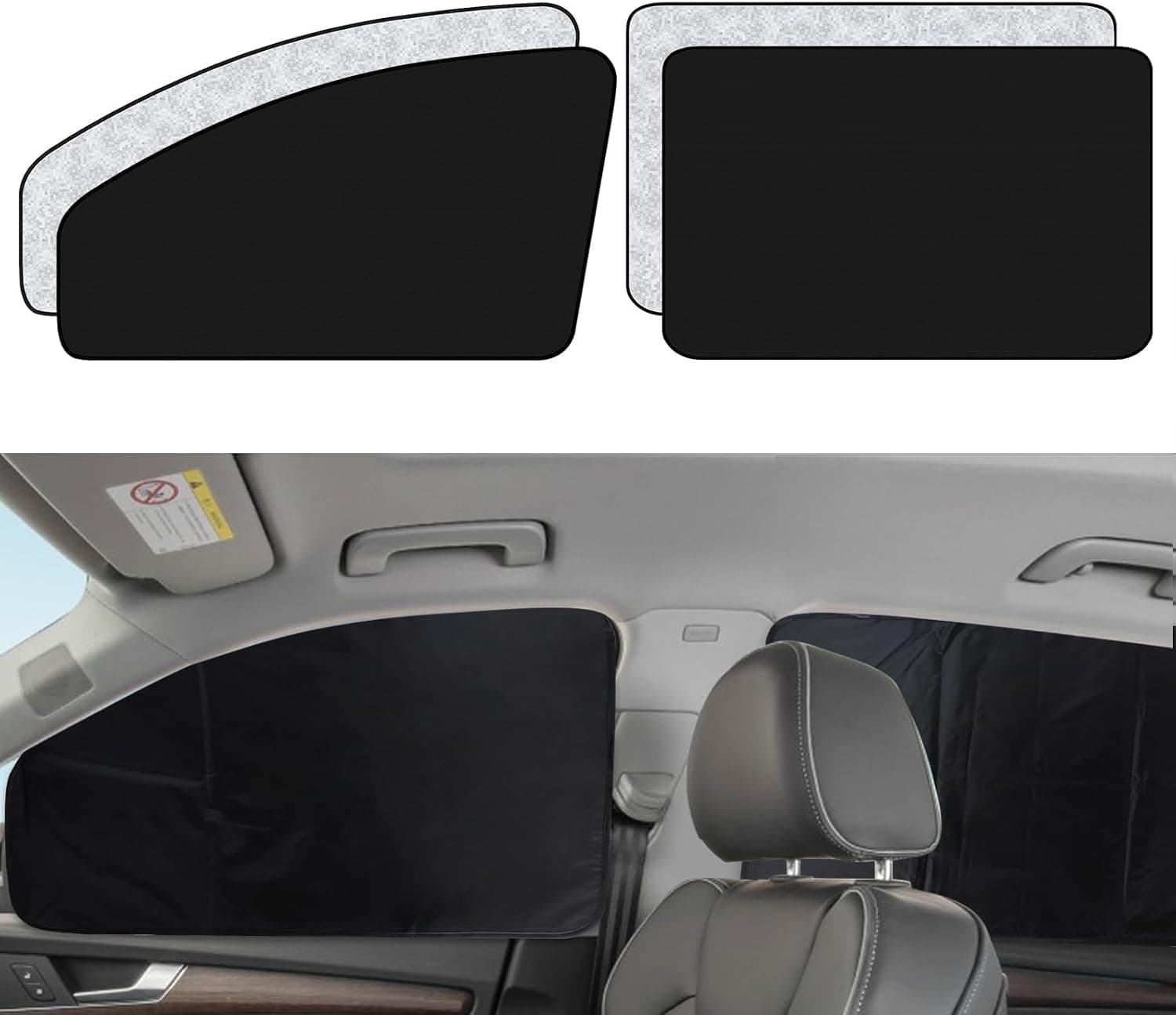 XCBYT Blackout Magnetic Side Window Sun Shade 4-Pack